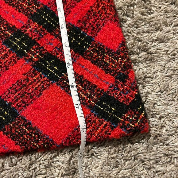 New Wool Country Plaid Red Skirt Women’s Small - Picture 5 of 7